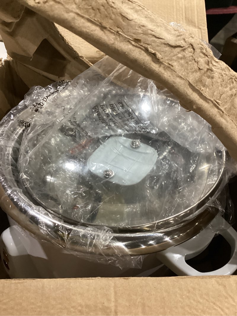 Condition photo showing As Is for AROMA® 14-Cup (Cooked) / 3Qt. Select Stainless® Rice & Grain Cooker  White  New  ARC-757-1SG