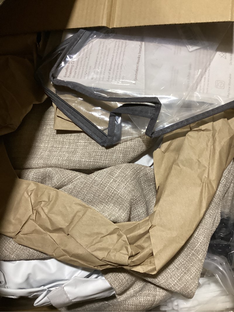 Condition photo showing Good Condition for burlywood birch 94 inch long blackout curtains thick linen pinch pleated curtains 2 panels for bedroom living room darkening light blocking energy saving pinch pleat back tab 94 inch window drapes burlywood birch 40"w x 94"l (pack of 2)