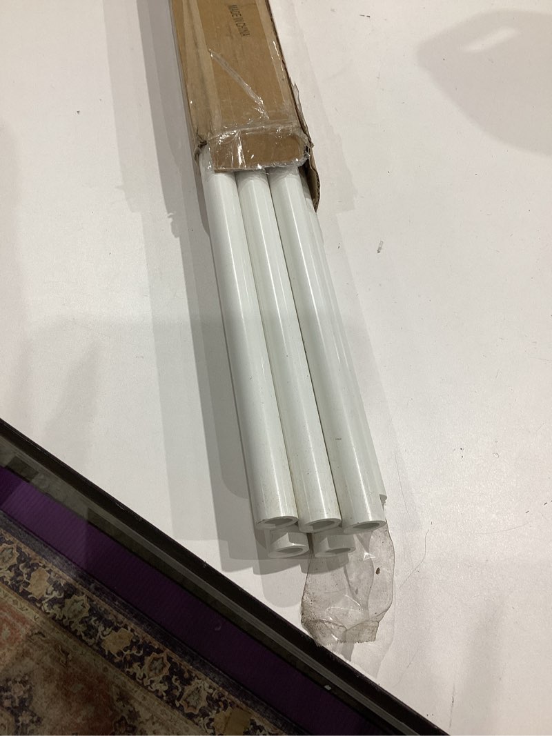 Condition photo showing Good Condition for 6pcs 1/2 inch pvc pipe 34"(2.83ft) long sch40 industrial pipes for home diy, greenhouse, garden, farm, workshop, furniture grade, white (0.50" x 34"l) 1/2" x 34"l white
