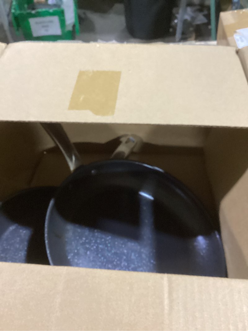 Condition photo showing Good Condition for greenpan chatham prime midnight 8" and 10" frying pan set, hard anodized ceramic nonstick, pfas-free, dishwasher safe, oven safe, healthy cooking skillet for eggs and omelets, black 8" and 10" frying pan skillet set