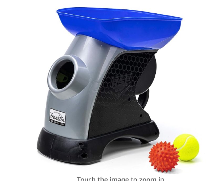 Franklin Pet Supply Co. Ready Set Fetch Automatic Tennis Ball Launcher Dog Toy - Electronic Thrower for Fetch + Playtime - Launches up to 40 Feet - Official Size