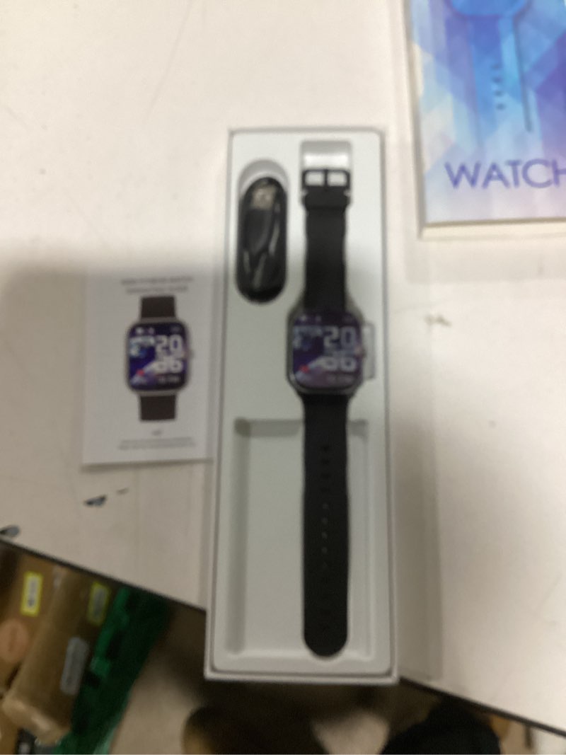 Condition photo showing New/Like New for smart watch for kids fitness tracker no phone/app needed,19 sport mode,1.5" diy dial,ip68 waterproof,sleep monitor,pedometers,heart rate,great birthday gift for boys girls teens 6-14 year olds (black)