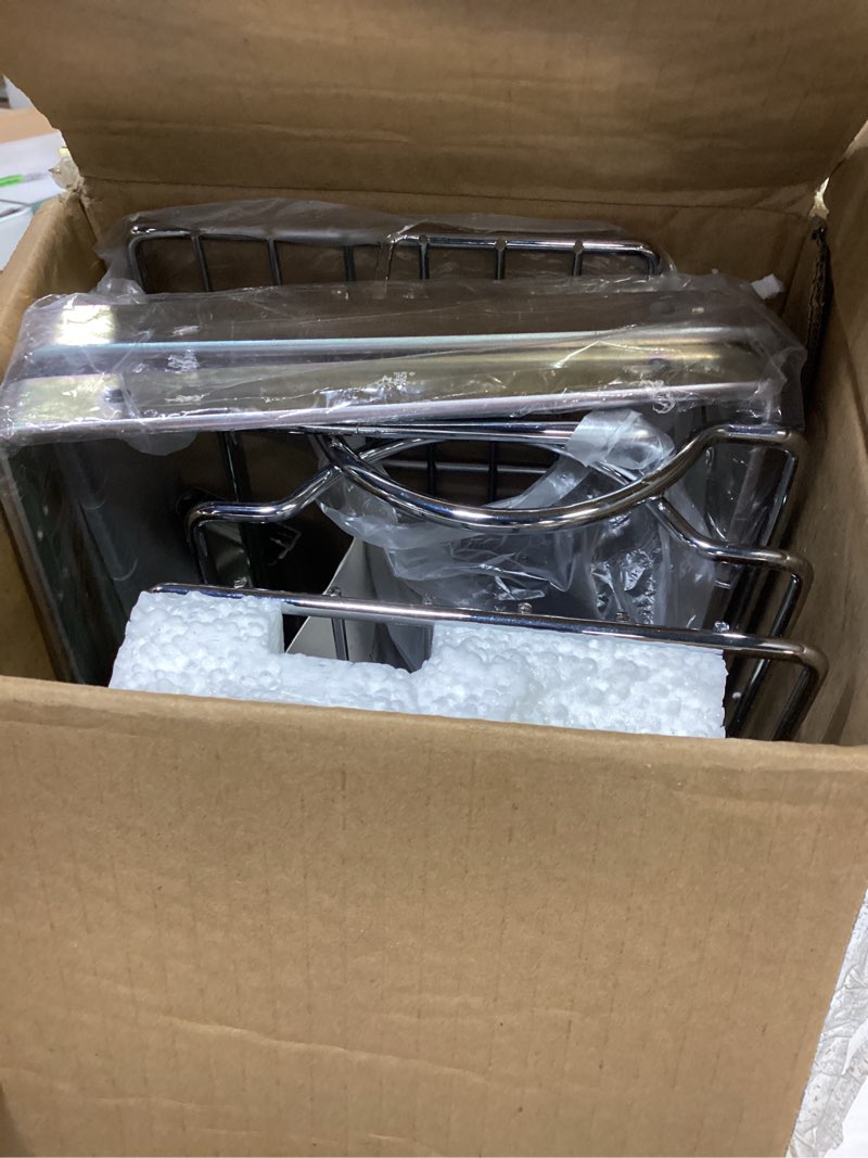 Condition photo showing Good Condition for Pull Out Cabinet Organizer 2-Tier Individual Slide Out Drawer Pantry Shelf Storage for Kitchen Base Cabinet Organization ?for Kitchen, Bathroom, Pantry, Chrome (2-Tie 7 * 21 in)