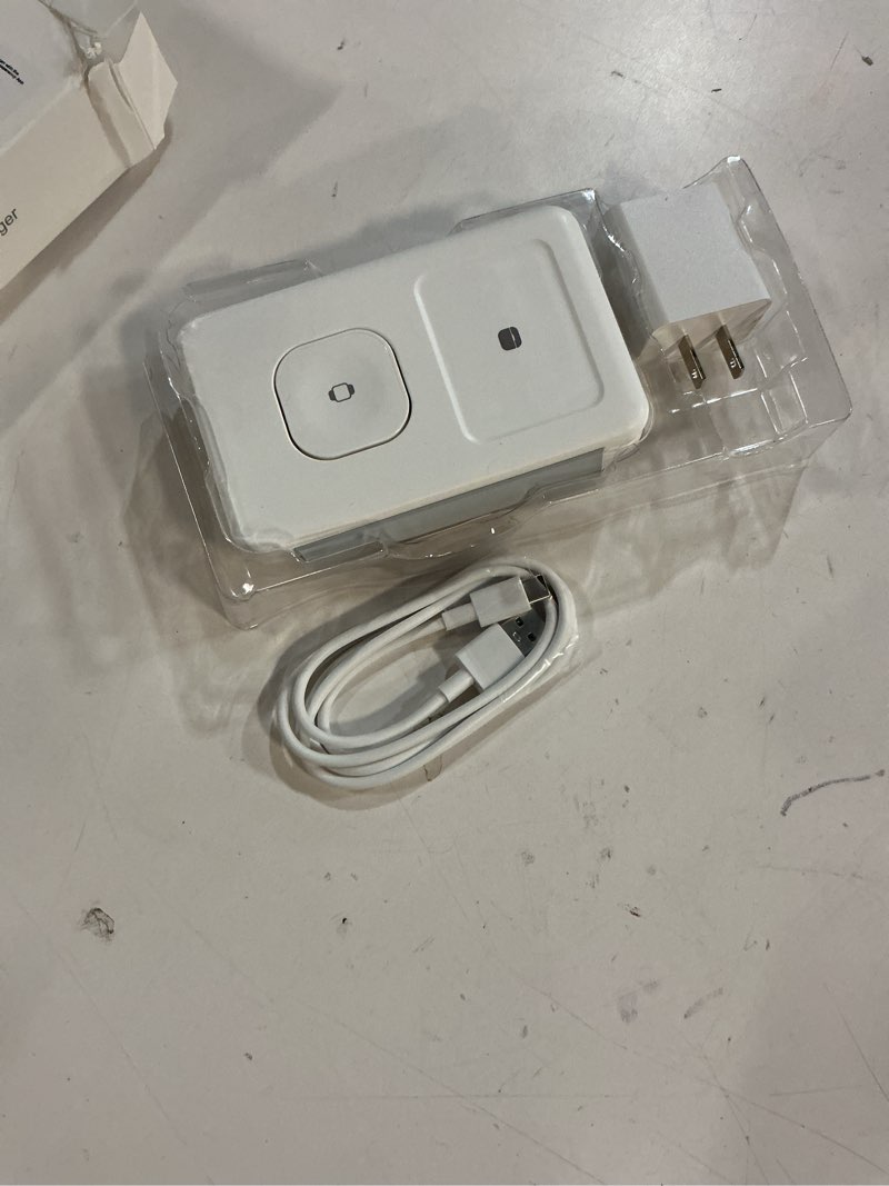 Condition photo showing As Is for Magnetic Wireless Charger for iPhone: 3 in 1 Travel Charging Station for Apple Devices for iPhone 17 Air 16 15 14 13 12 Pro Max Plus - Foldable Charging Pad for Apple Watch Series & Airpods 4 3 2 Pro White