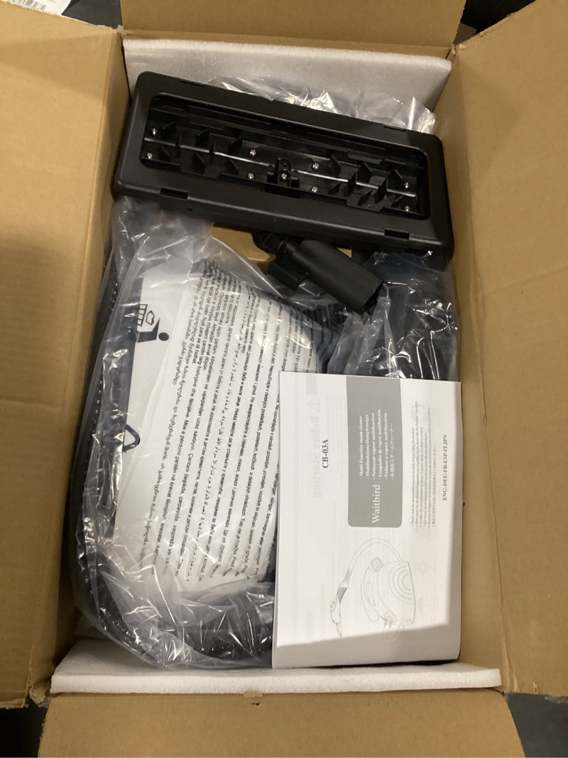 Condition photo showing Good Condition for multi-surface steam cleaner with 21 accessories for kitchen grease, bathroom grout, tile floors, and windows - handheld & chemical-free large