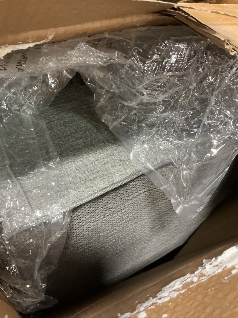 Condition photo showing As Is for Gray Curved Dog Stairs Ramp for High Beds 28.7" H, 5-Step Dog Steps for Small Dogs and Cats, Pet Stairs for High Bed Climbing, Non-Slip Balanced Pet Step Gray 5-Step