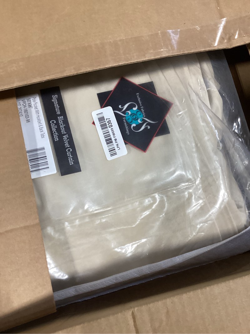 Condition photo showing Good Condition for HPD Half Price Drapes Signature Velvet Thermal Blackout Curtains for Living Room 96 Inch Long (1 Panel) Rod Pocket Insulated Blackout Curtains for Bedroom Window Curtains, 50W x 96L, Neutral Ground Neutral Ground 50"W x 96"L (Pack of 1)