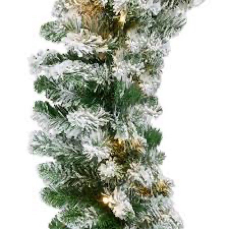  (Similar)9'x18\" LED Flocked Bear Mountain Garland - 108