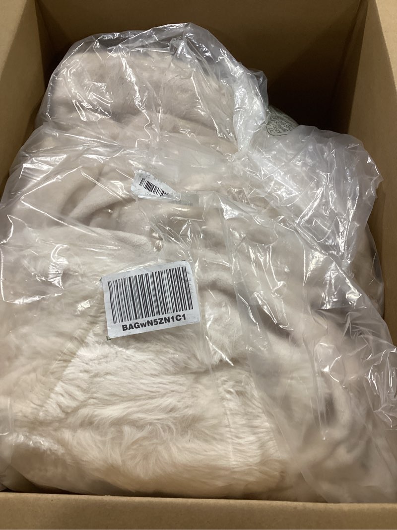 Condition photo showing Good Condition for heated blanket throw 50''x60'', fast heating electric blanket ultra-soft faux rabbit fur with 5 heat levels & 5h auto shut-off, overheat protection, machine washable beige 50''*60''