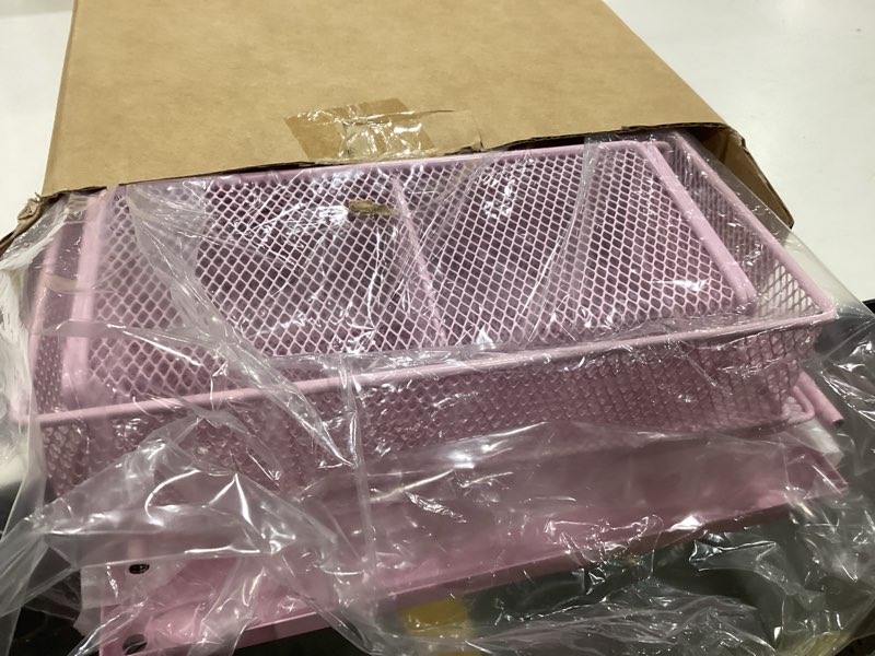 Condition photo showing As Is for OPNICE Desk Organizers and Accessories, 2-Tier Computer Monitor Stand Riser with Drawer and 2 Pen Holders, Laptop Stand, Office Desk Accessories & Office Decor for Women, Pink Pink 1-Pack