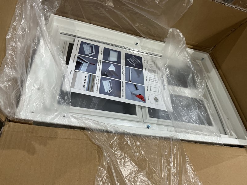Condition photo showing Good Condition for neatiease 4 pcs garage door windows, replacement vinyl windows inserts kit with uv resistant resin glass for exterior garage doors (clear design)