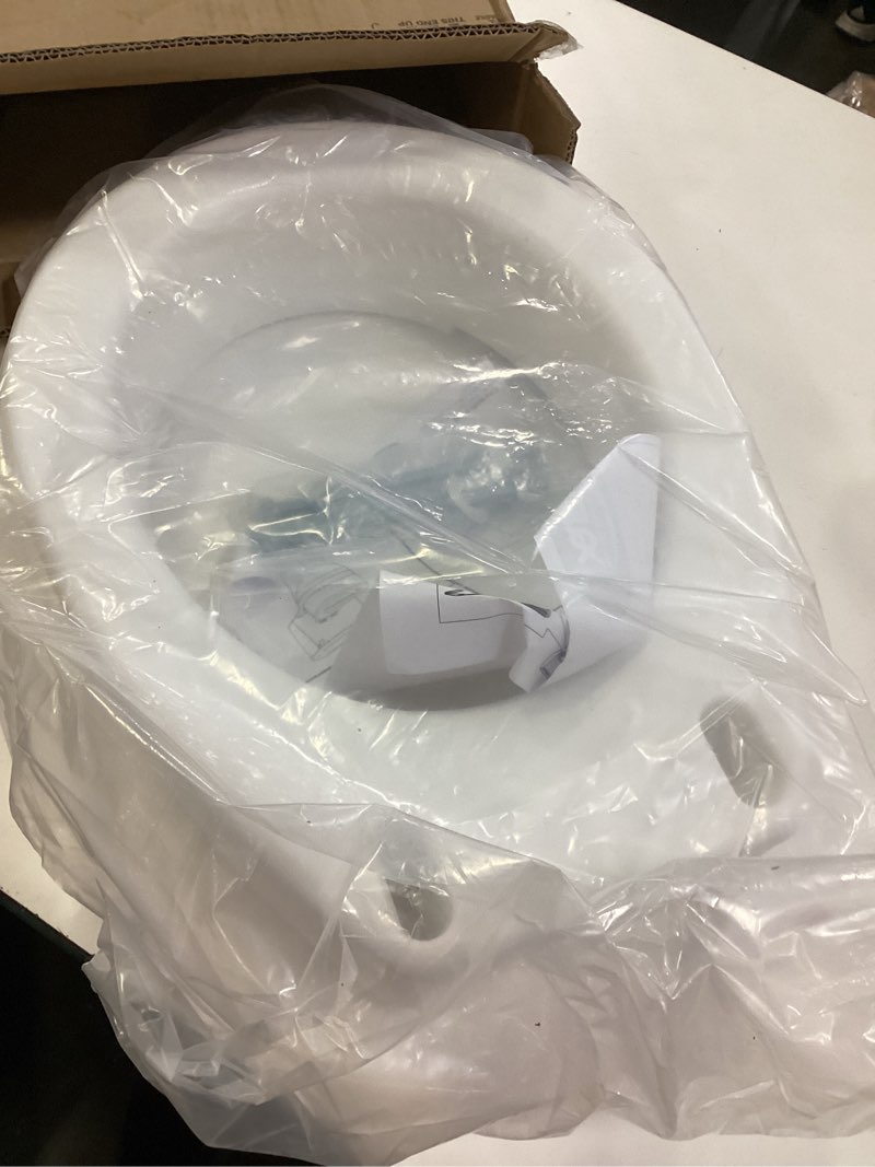 Condition photo showing Good Condition for carex toilet seat riser, round raised toilet seat adds 3.5 inches to toilet height, for assistance bending or sitting, 300 pound weight capacity toilet riser