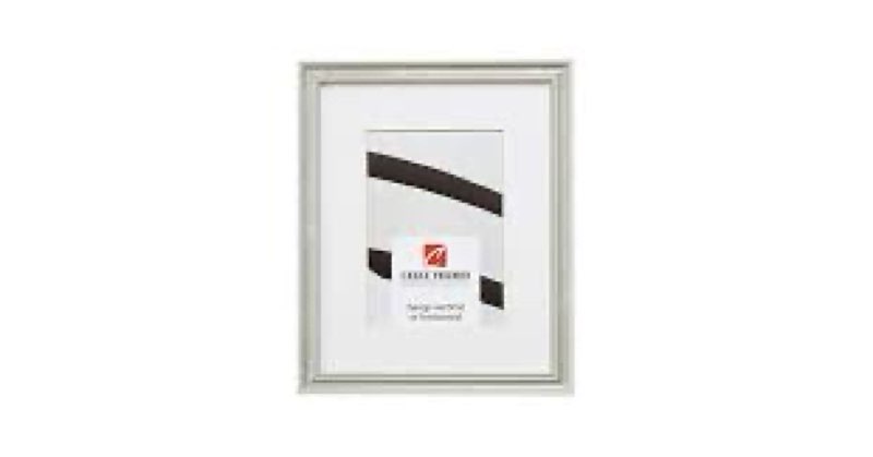 (Similar image) Craig Frames 314WH Ornate White and Silver Picture Frame Matted to Display a