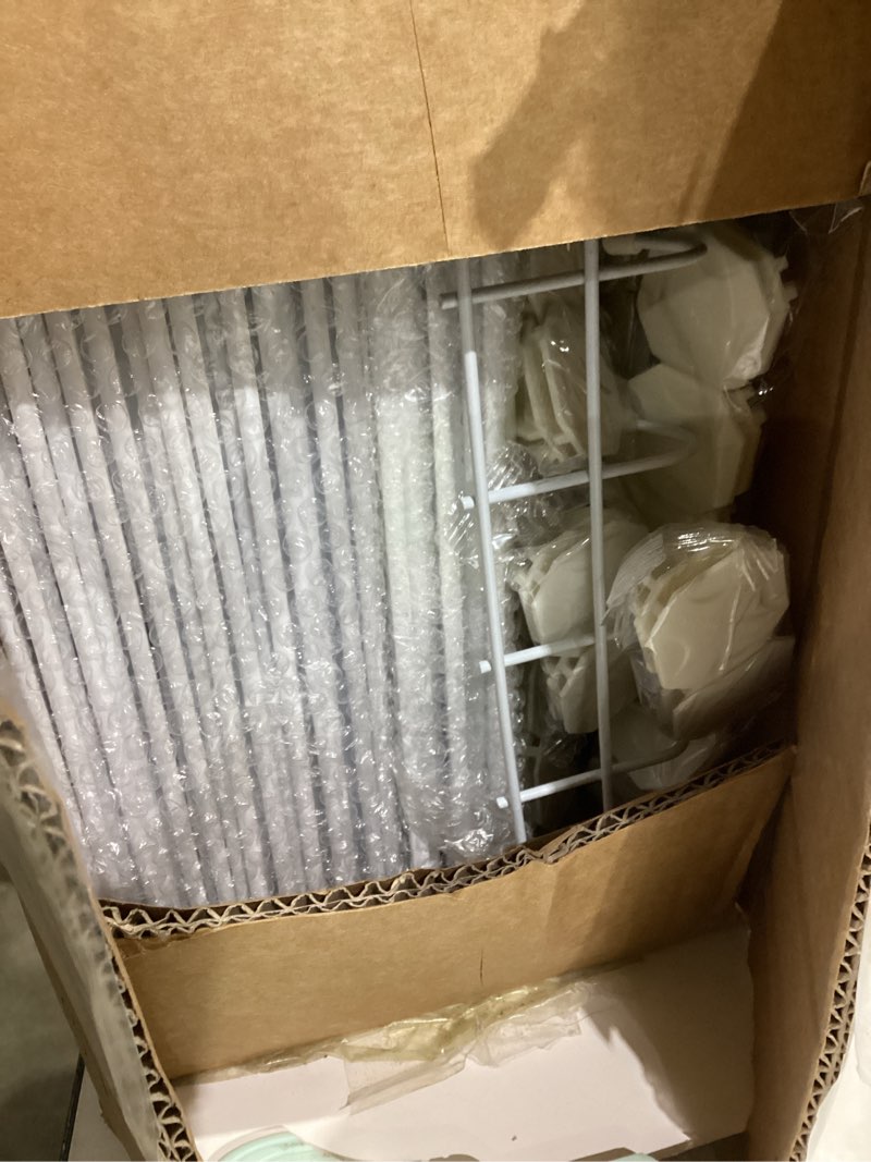 Condition photo showing New/Like New for SONGMICS Shoe Rack Organizer, 8-Tier Shoe Storage Cabinet for Closet and Entryway, Holds 32 Pairs of Shoes, Adjustable, Cloud White ULPC034W03 8 Cubes Cloud White