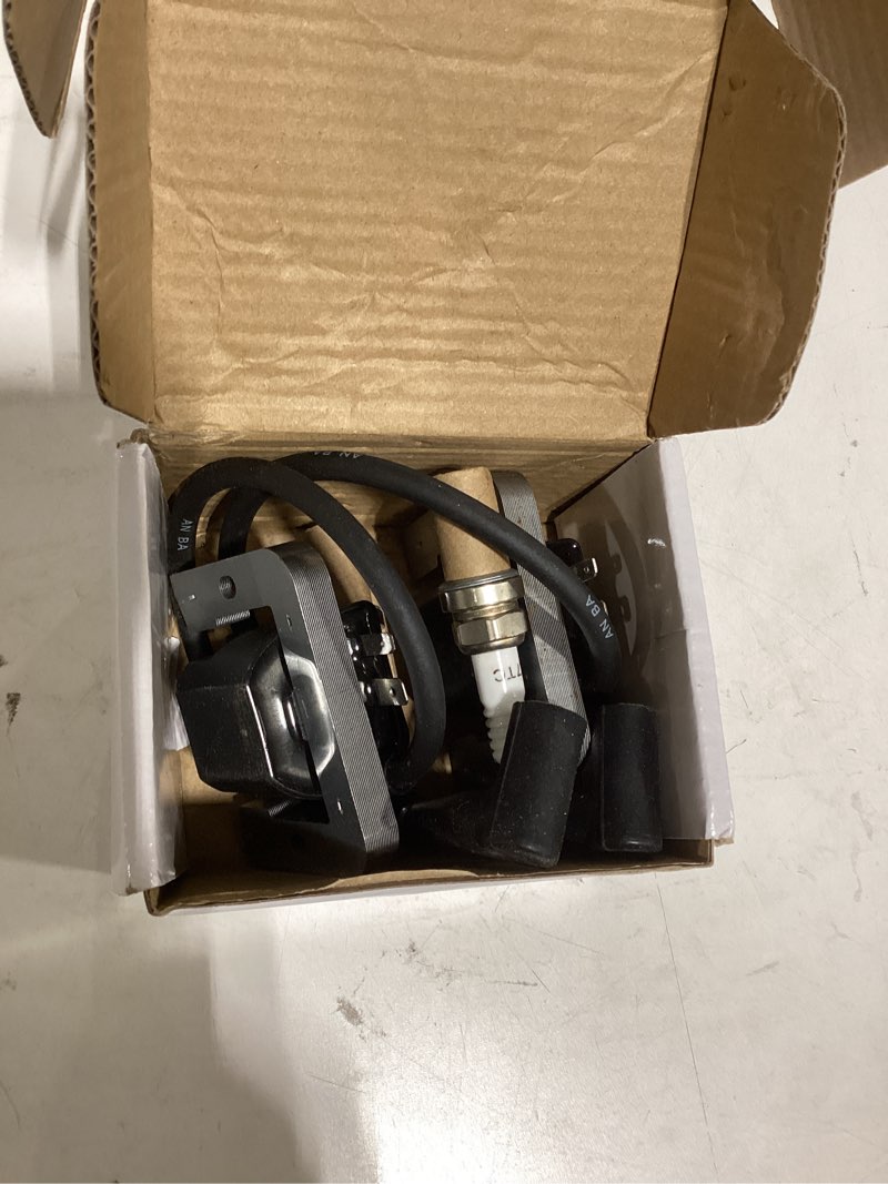Condition photo showing As Is for 24 584 36-s ignition coil 2pcs with spark plug fit for kohler ch22 ch25 ch740 ch750 cv25 cv724 cv725 cv740 sv840 engine replaces 24 584 15-s, 24 584 11, 24 584 11-s
