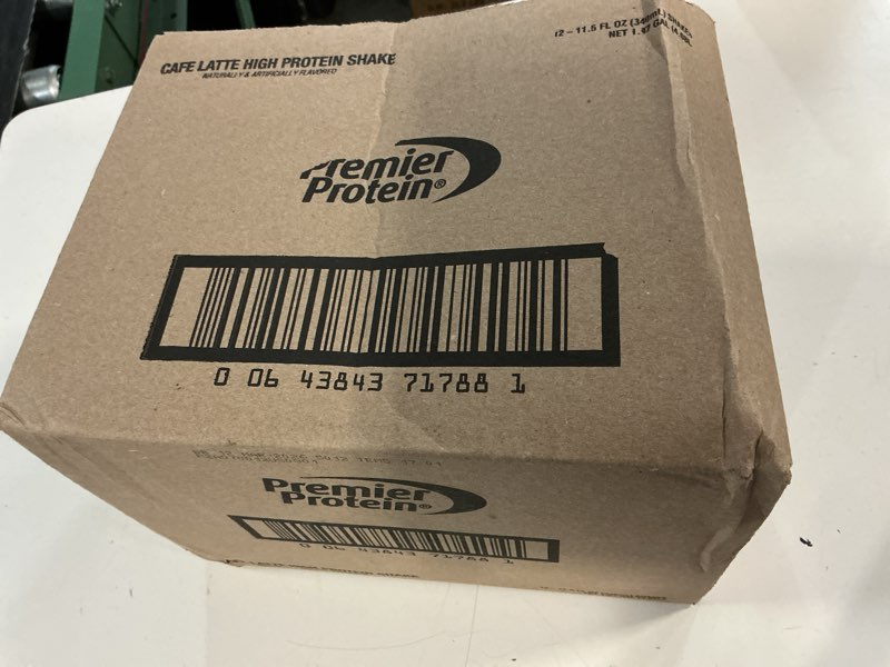 Condition photo showing New/Like New for bb/12/mar/2026)premier protein shake, café latte, 30g protein, no added sugar, 24 vitamins & minerals to support immune health, 11.5 fl oz, 12 pack cafe latte with caffeine 11.5 fl oz (pack of 12)