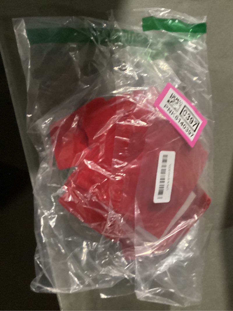 Condition photo showing As Is for northlight pre-lit battery operated velvet christmas door bow, 14', red
