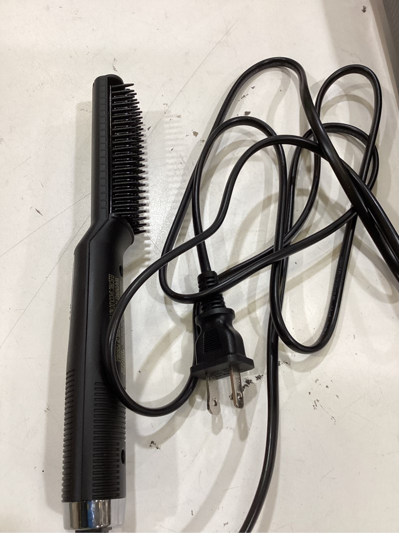 Condition photo showing As Is for hot tools men’s beard straightener brush| for a smooth finish