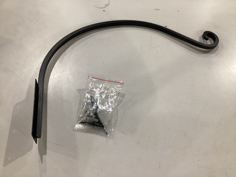 Condition photo showing Good Condition for heavy duty plant hanger bracket (8"/black) -2 packs, 35lbs weight capacity - outdoor hand-forged hanging plant bracket durable and stable bird feeder hanger 1a-8“ 2pcs