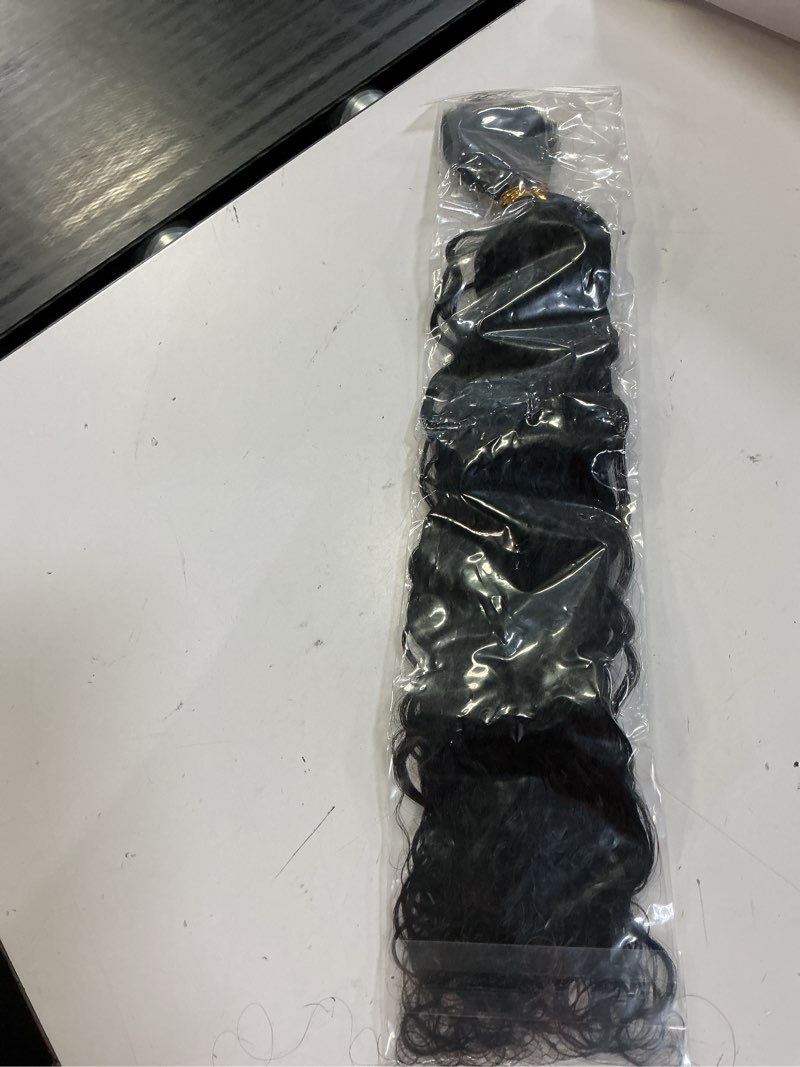 Condition photo showing New/Like New for pre-divided human braiding hair for boho braids water deep wave human hair bulk for braiding curly human hair for boho locs boho crochet braids human hair extensions (1b, 20"-160strands) 20"-160strands 1b