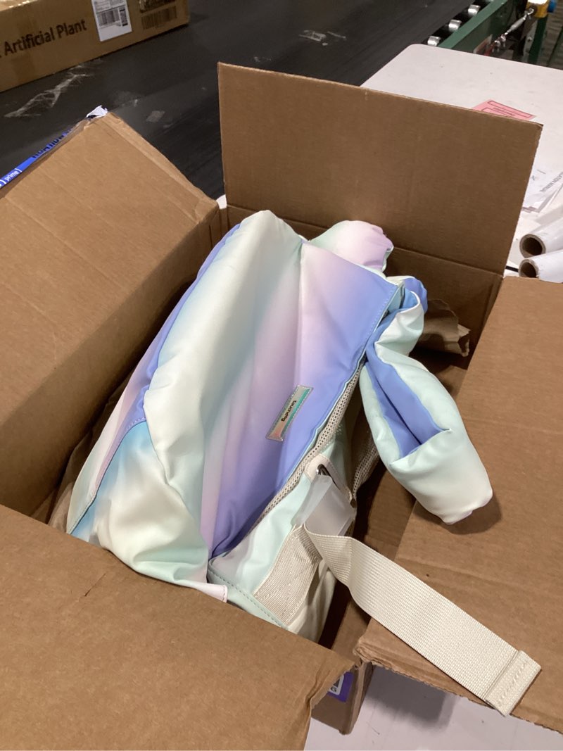 Condition photo showing New/Like New for TOUCHDOG Pet Carrier Purse for Small Dogs & Cats,Lightweight Travel Puffy Handbag, Breathable Tote with Padded Interior&Safety Leash Clips,Ideal Carrier Backpack for Travel/Shopping (Blue)