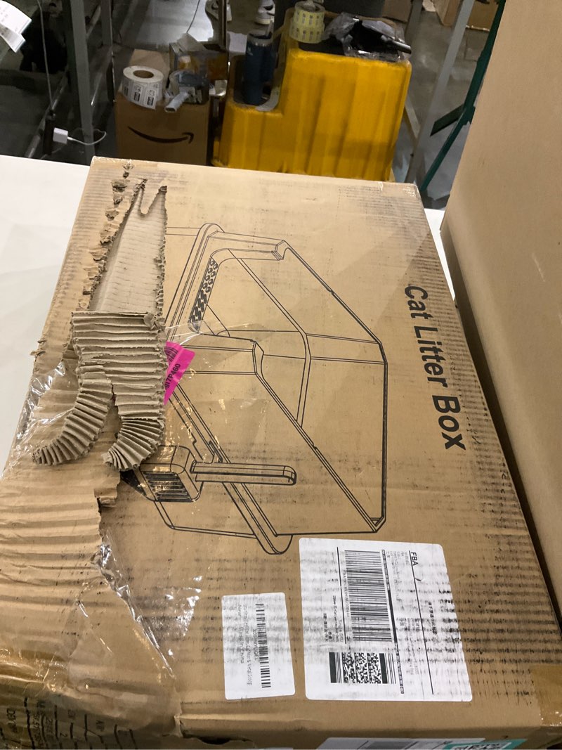 Condition photo showing New/Like New for Stainless Steel Litter Box, Extra Large Litter Boxes for Big Cats, XLarge Metal Cat Litter Box with Lid, Anti-Urine Leakage XL Box with High Sides, Easy Clean, Non-Sticky, Scoop Included Dark Grey XL