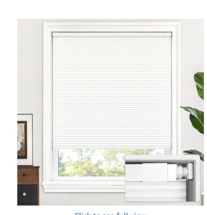 LazBlinds Cordless Cellular Shades, No Tools No Drill Blackout Honeycomb Shades Pleated Blinds for W