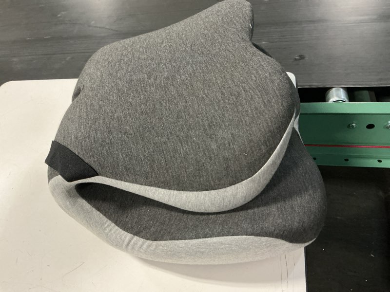 Condition photo showing As Is for staraneer ultimate l-shaped truck driver seat cushion - ergonomic memory foam back & tailbone support - breathable cool-mesh pressure relief pad for office chairs, semi-trucks, & long-haul driving grey/black standard