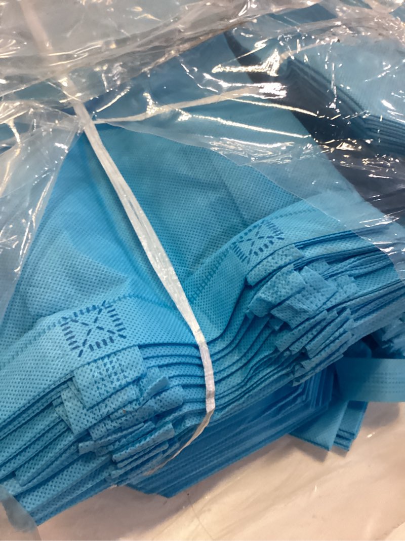 Condition photo showing New/Like New for windyun 100 pcs reusable tote bag bulk 8 x 4 x 10 inch non woven shopping bag with handle christmas reusable grocery gift tote (medical blue) medical blue 100