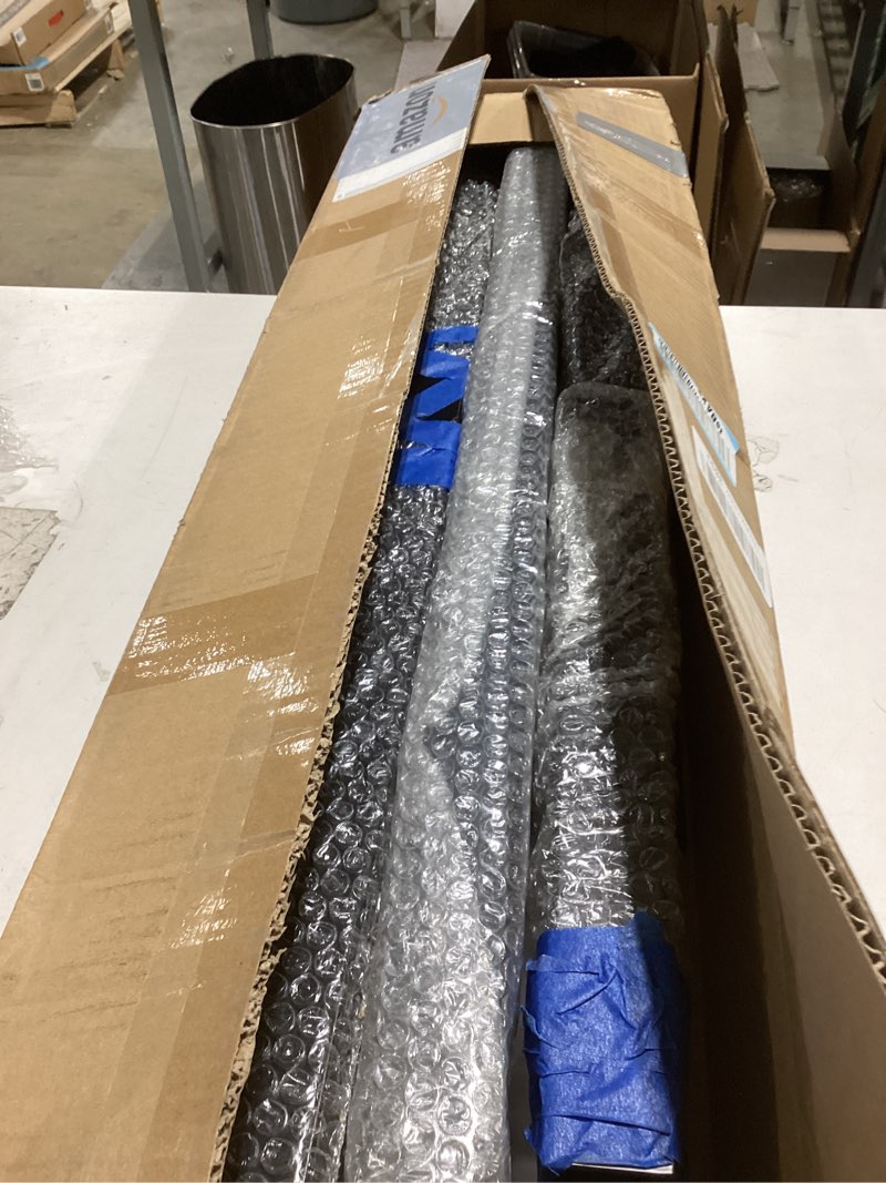 Condition photo showing Good Condition for 12 Feet Square Tube Handrail, Wall Mount Industrial Modern Staircase Handrail for Indoor Outdoor Steps, 600lbs Load Capacity, Metal Non-Slip Grab Handle for Stairs Loft Porch, Matte Black 12 Feet Black