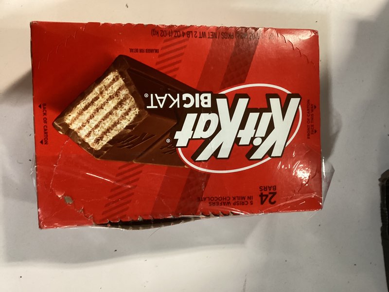 Condition photo showing New/Like New for kit kat big kat milk chocolate wafer candy bars, 1.5 oz (24 count) milk chocolate wafer 1.5 ounce (pack of 24)