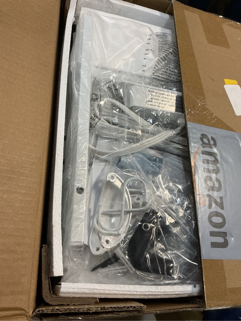 Condition photo showing New/Like New for Furologee End Table with Charging Station, Nightstand with Fabric Drawers, Side Tables with USB Ports & Outlets, Night Stand with Storage Shelf & Hooks, for Living Room/Bedroom, White White 1 pc