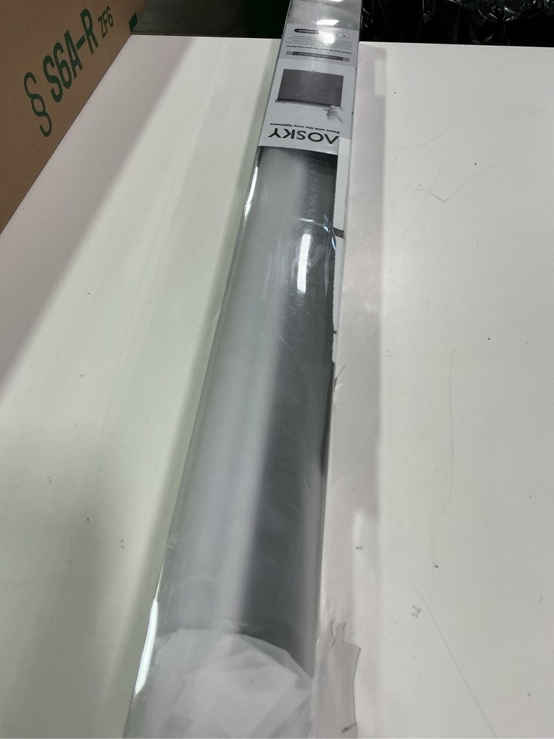 Condition photo showing Good Condition for AOSKY Cordless Roller Shades Blackout Blinds for Windows Room Darkening Rolled Up Shades with Spring System, UV Protection Window Shades Door Blinds for Home and Office (26" W x 72" H, Black) 26"W x 72"H Black