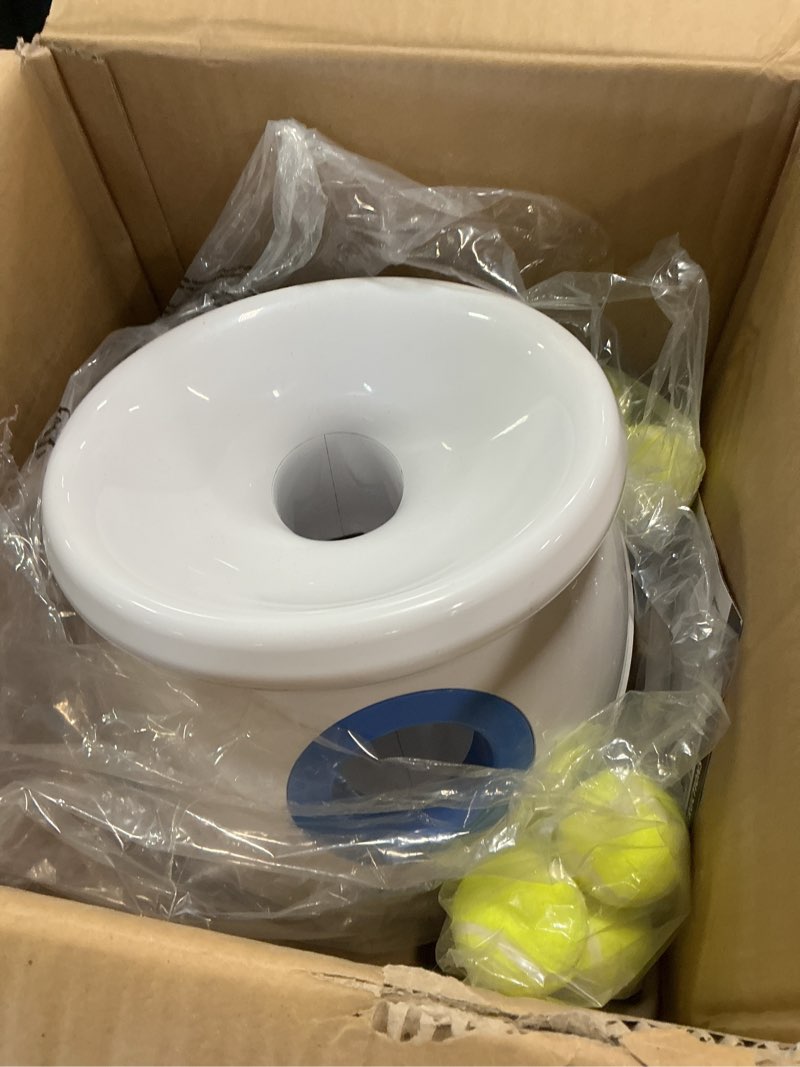 Condition photo showing As Is for Pet Prime Automatic Ball Launcher for Large Dogs?Adjustable 10-40ft Distance,Rechargeable Dog Ball Thrower with 6 Tennis Balls(2.5") & Training Whistle,Interactive Toy for Indoor/Outdoor Play Maxi Ball Launcher
