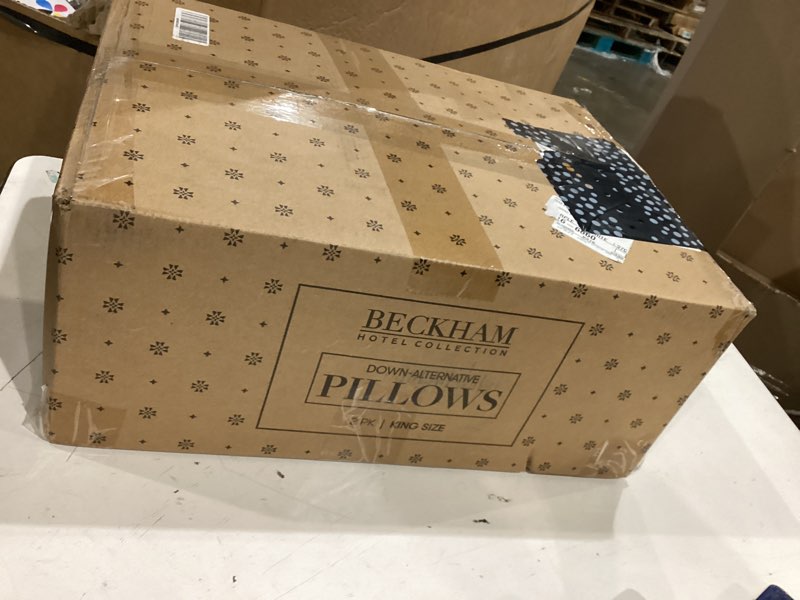 Condition photo showing New/Like New for beckham hotel collection bed pillows king size set of 2 - down alternative pillow for back, stomach or side sleepers