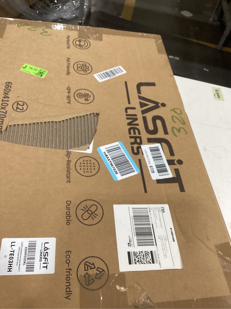 Condition photo showing Good Condition for LASFIT Premium Extra Thick Trunk Well Liner for Tesla Model Y 2025 2024 2023 2022 2021 2020, All Weather TPE Custom Fit Sub Trunk Storage Mats Cargo Mat