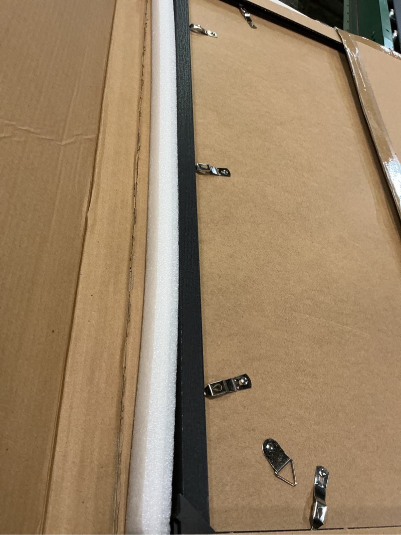 Condition photo showing As Is for 22x28 Frame Set of 2, Rustic Black Wood Style - Display 18x24 Picture Frame with Mat or 22 x 28 Poster Frame without Mat, Wall Mounting Horizontal and Vertical Rustic Black 22x28 in