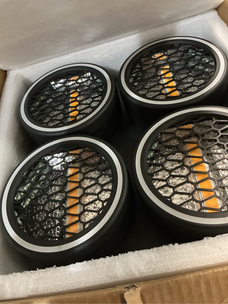 Condition photo showing Good Condition for cob stage lights, rgbwa led blinder spotlight, par can stage light retro matrix light with golden halo effect, dmx512 sound-active uplighing for party dj party club wedding events 4 eyes