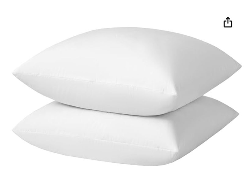 Euro Pillow Inserts 30x30 inchs - Feather and Down Fill - Cotton Fabric - Set of 4 Throw Pillow Insert