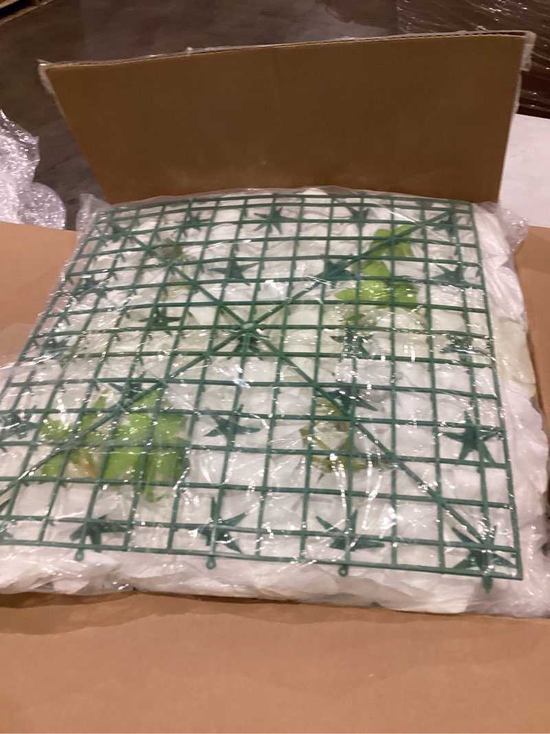 Condition photo showing Good Condition for flower wall backdrop 12-pack 16.5"* 16.5"artificial rose floral panels silk spring wedding home valentine's day photography event party decoration -white white 16.5inch