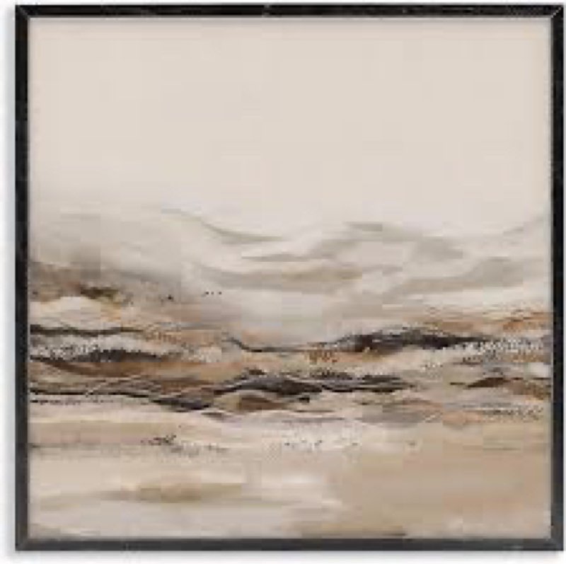 Stupell Industries Abstract Mountains Landscape Black Framed Giclee Art Design by Ros Ruseva, 17 x 17