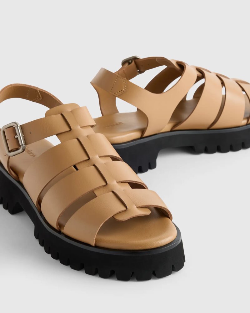 italian leather lug sole fisherman sandal size 7