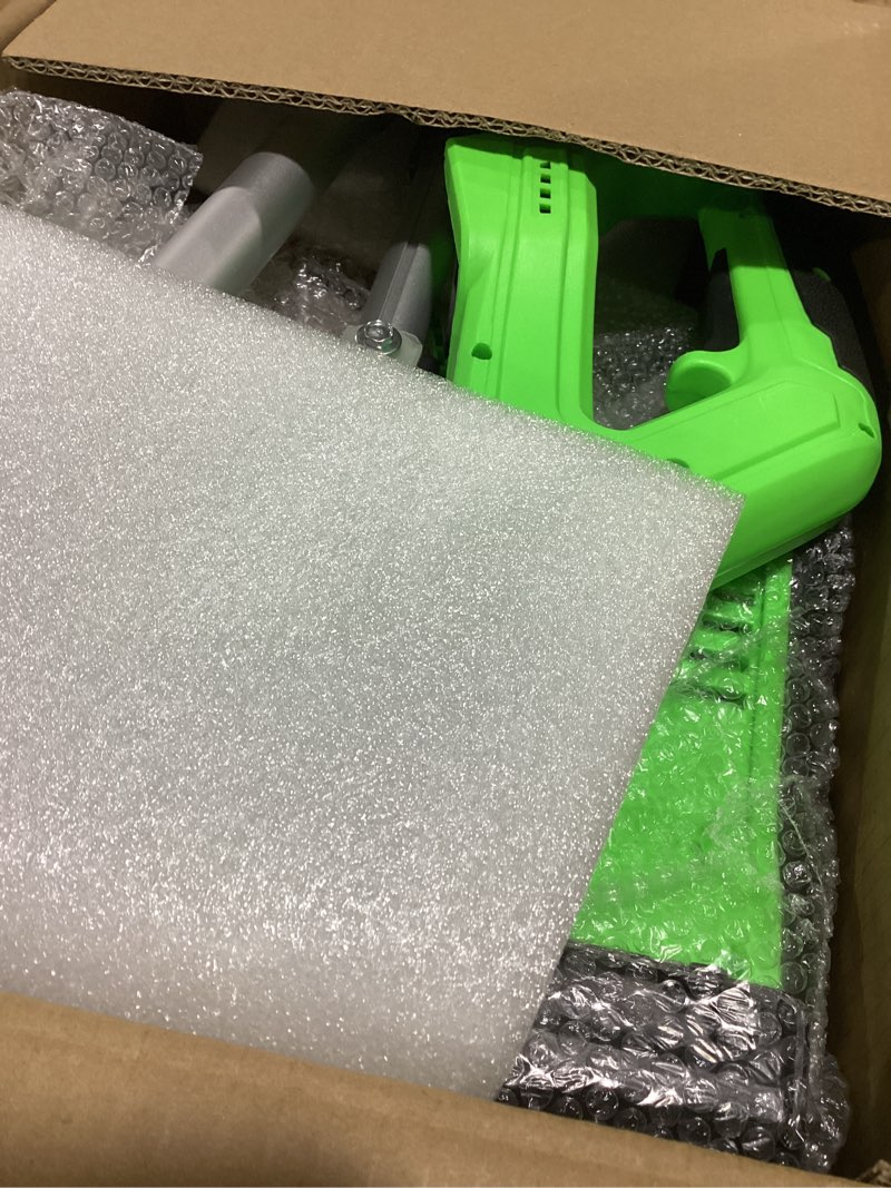 Condition photo showing Good Condition for DEGGE Electric Cordless Snow Shovel, 2X 3.0Ah/ 21V/ 12-Inch Battery Snow Blower with Directional Plate & Adjustable Front Handle, Snow Removal for Driveway Sidewalk, Steps, Patio (Charger Included) Green