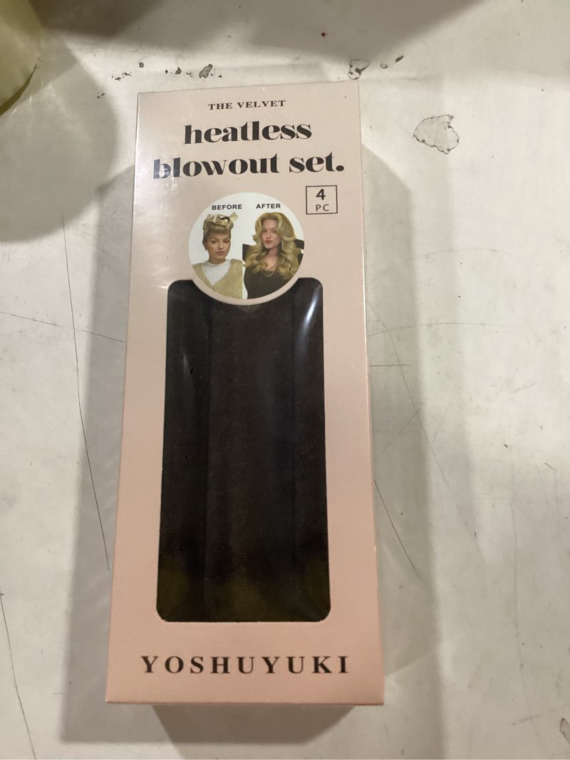 Condition photo showing New/Like New for Heatless Hair Curler Overnight Curls Blowout Rods Headband No Heat Curlers to Sleep in Large Rods Hair Rollers Blowout Look for Short Hair Styling Tools Silk Hair Wrap Curling Set Brown