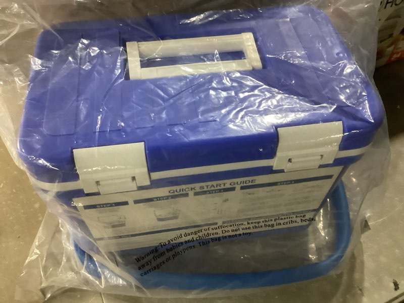 Condition photo showing As Is for hothugz cold therapy machine, ice machine system for knee after surgery, cryotherapy machine with digital timer and ajustable flow speed, knee replacement recovery equipment for pain relief