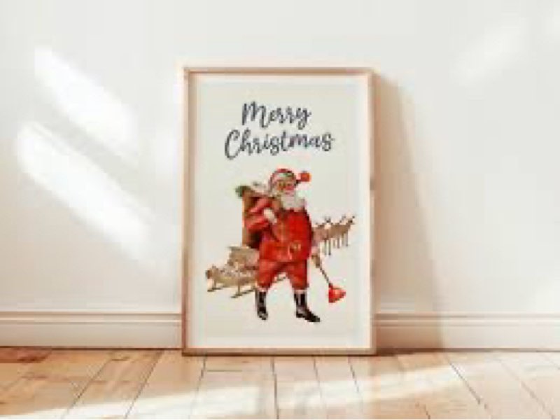XCVXZCSDAF Funny Christmas Wash Your Hands Sign Bathroom Decoration Canvas Poster Painting Wall Art 