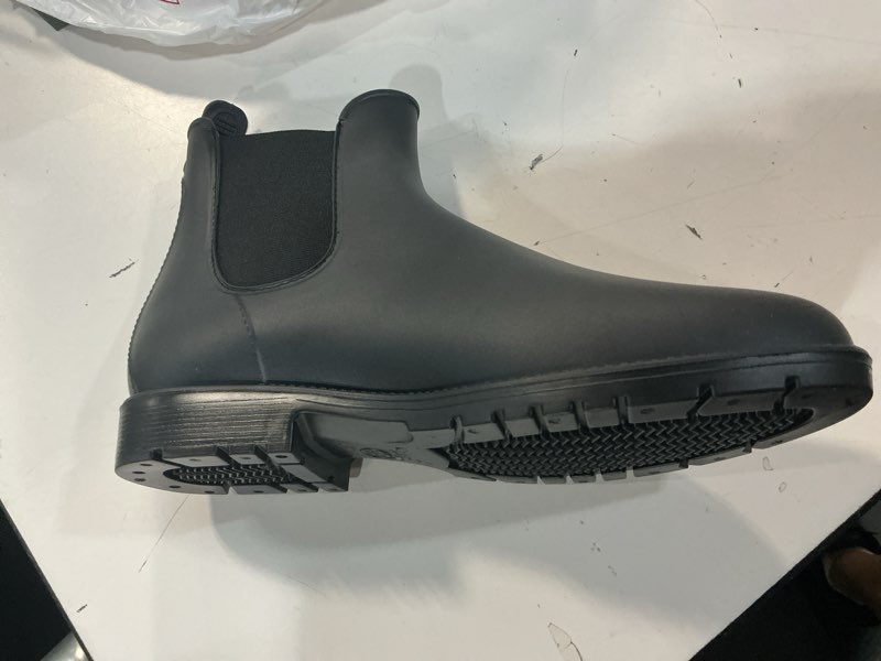 Condition photo showing Good Condition for (size:9.5)ecetana women's short rain boots waterproof chelsea boots ankle garden shoes for ladies non slip outdoor work booties