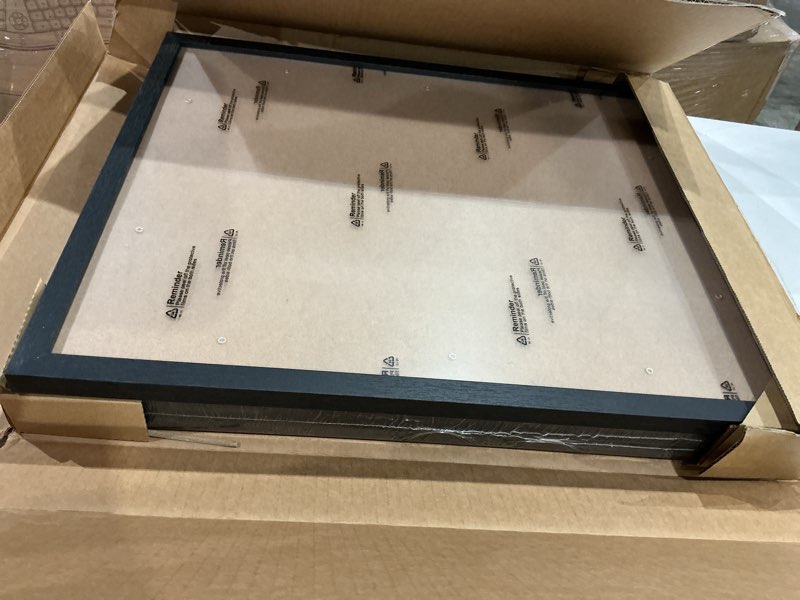 Condition photo showing Good Condition for engineered wood 14x17 picture frame set of 3, black frame for 14 x 17 inch picture poster photo, light weight 14 by 17 frame with wood-grain for wall - 3 pack/black/14 x17 3 14x17