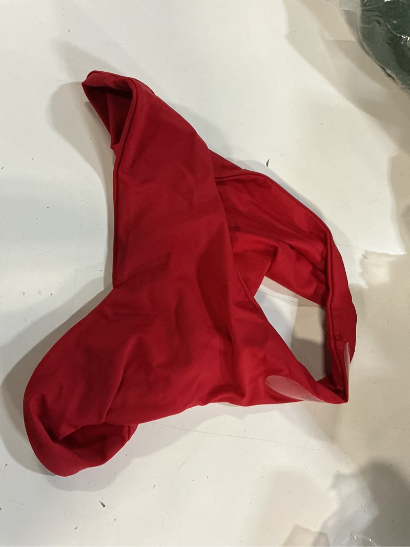Condition photo showing Good Condition for quince italian v-cut high-rise bikini bottom, m, cherry