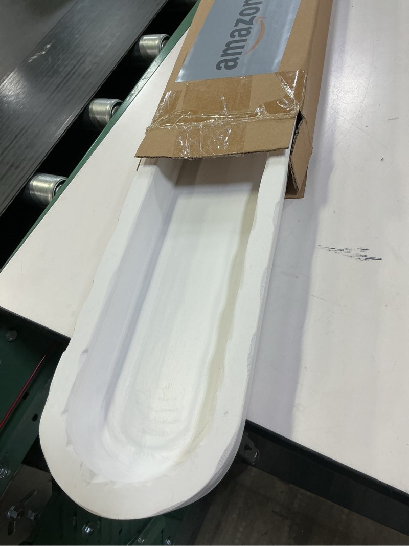 Condition photo showing Good Condition for SwallowLiving Rustic Hand Carved Decorative Wood White Dough Bowl, Approx 30-Inch Large Bread-Shaped Centerpiece, Long Wooden Bowl for Home Decor